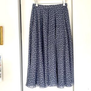 Spotted midi skirt